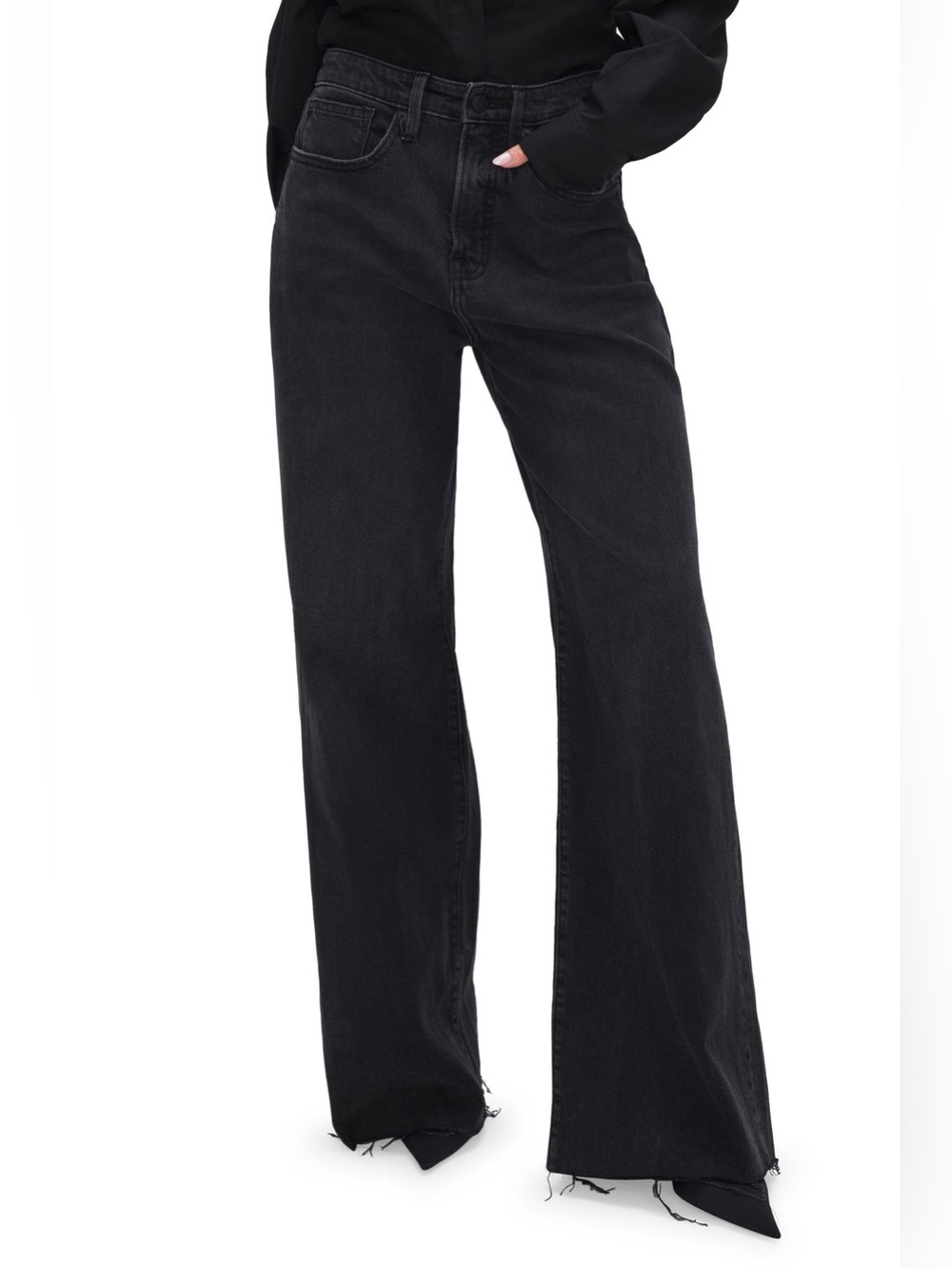 Good American Good Ease Black Jeans